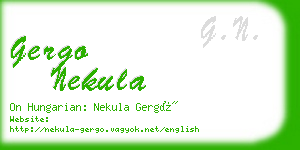 gergo nekula business card